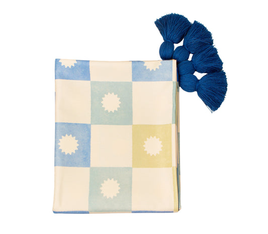 Camino de mesa Grid Blue