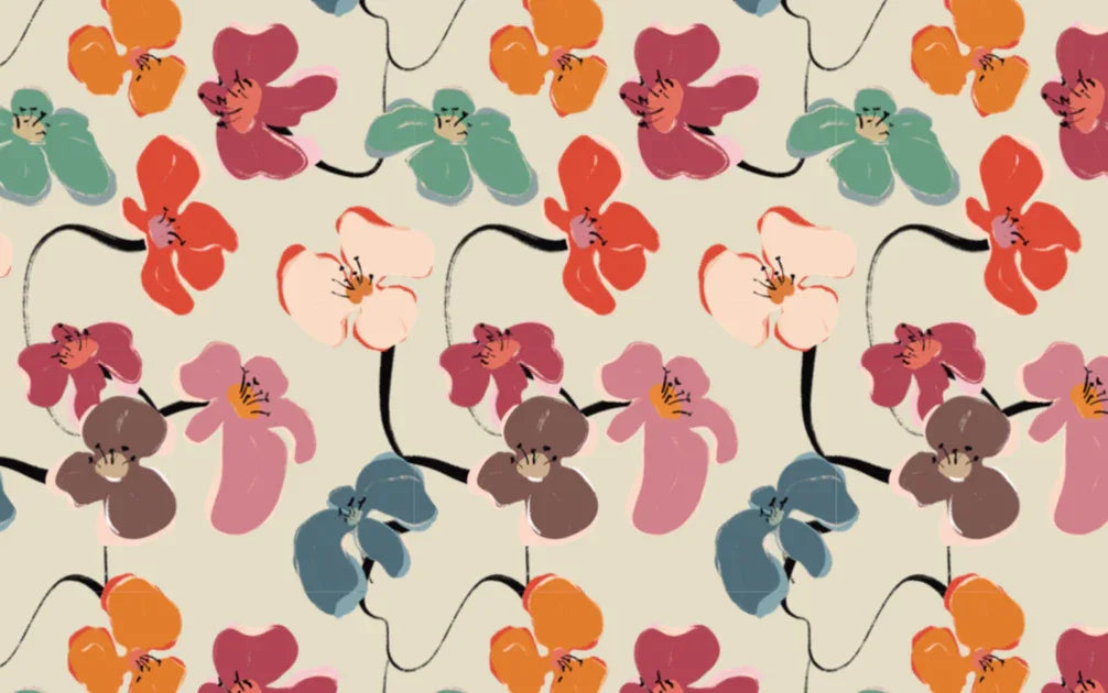 Mantel Retro Flowers - OSLÉ home decor 
