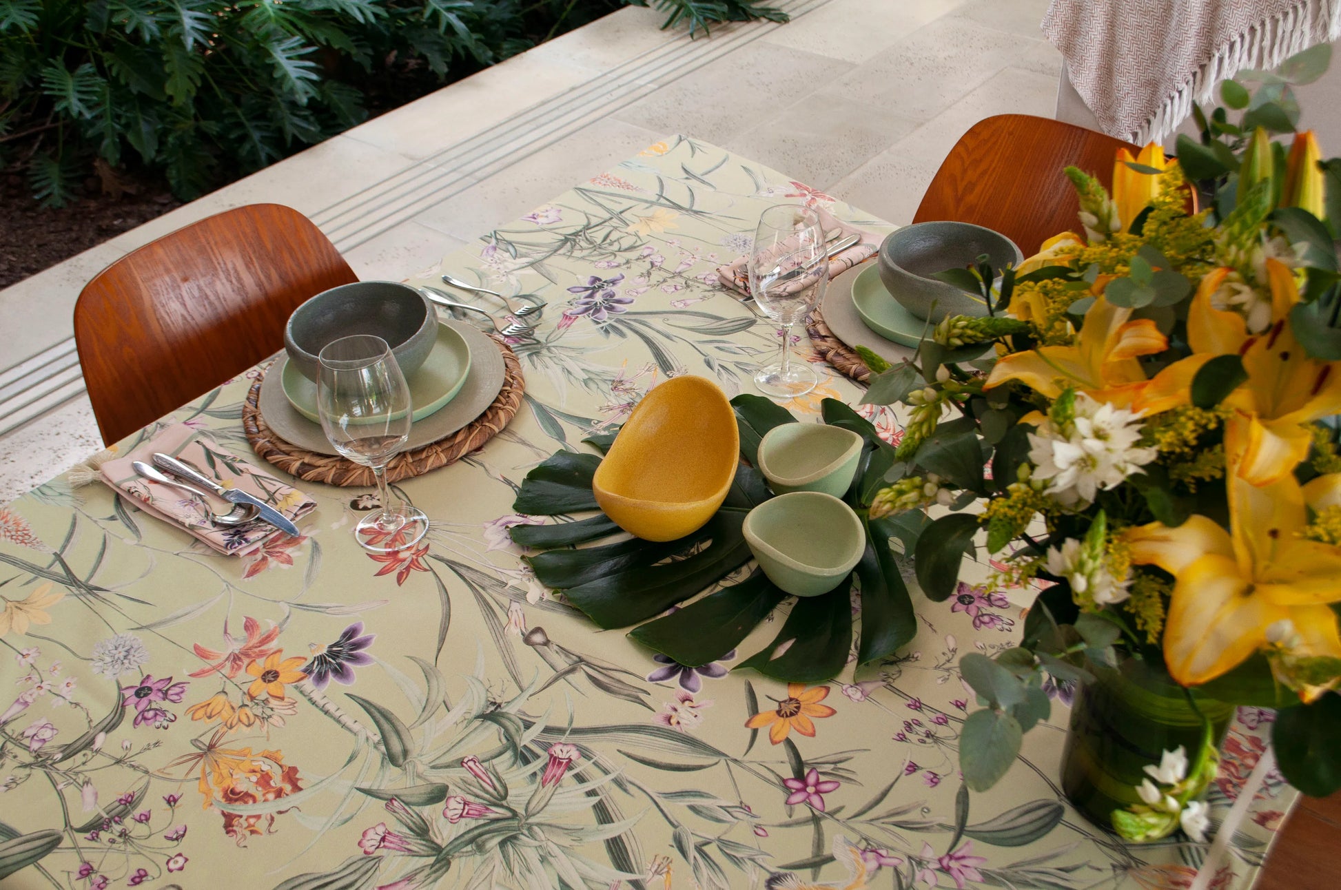 Mantel Fiori verde - OSLÉ home decor 