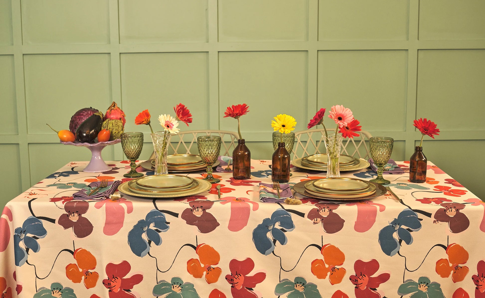 Mantel Retro Flowers - OSLÉ home decor 
