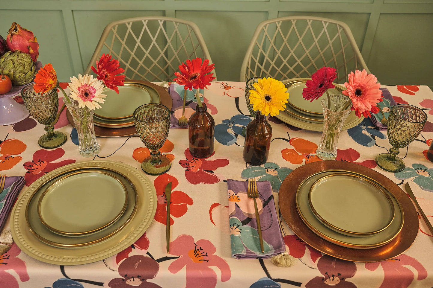 Mantel Retro Flowers - OSLÉ home decor 