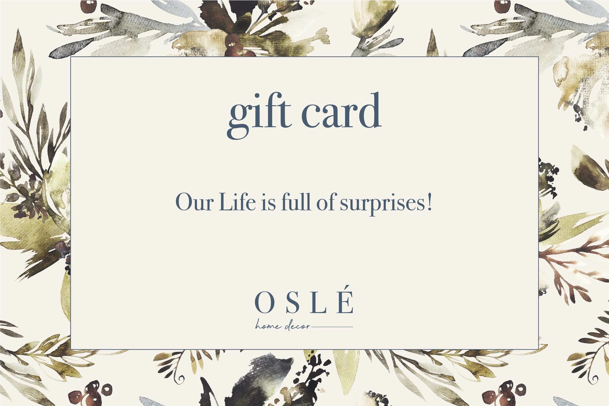 Tarjeta regalo - OSLÉ home decor 